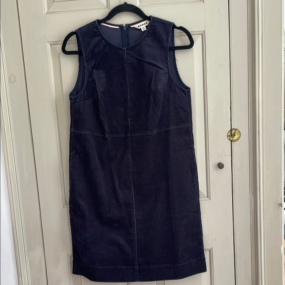 Boden Pia Shift Dress in Navy Corduroy